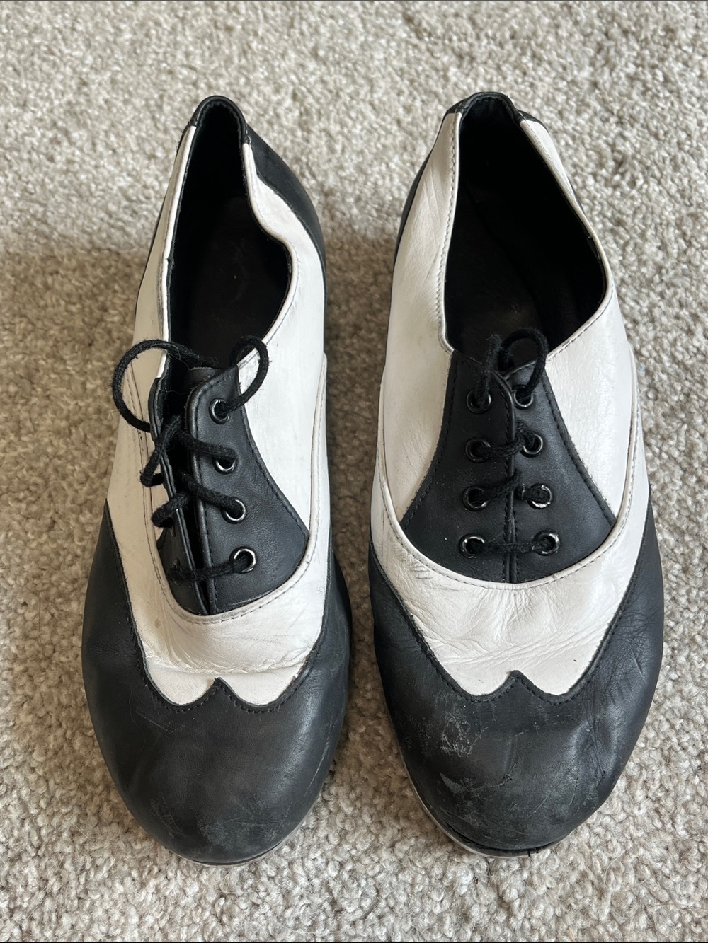 Black and White Saddle Oxford Tap Shoes - Worn once on stage